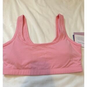 JoyLab Womens Bubble Gum Pink Scoop Neck Sports Bra XL Removable Pads NWT